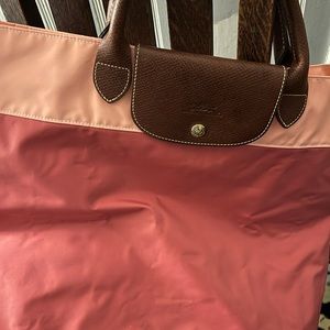 LONGCHAMP Le Pliage Nylon Bag Leather Detailing and Brass Snap